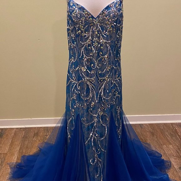 SOLD Mac Duggal Formal Pageant Dress Size 16 - Picture 2 of 6